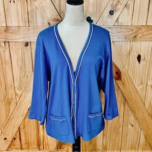 Jones New York Blue Cardigan